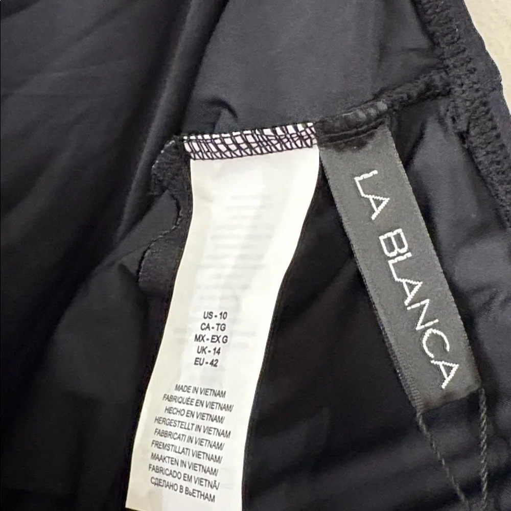 La Blanca NWT Classic Black One-Piece Swimsuit size 10 - Picture 4 of 7